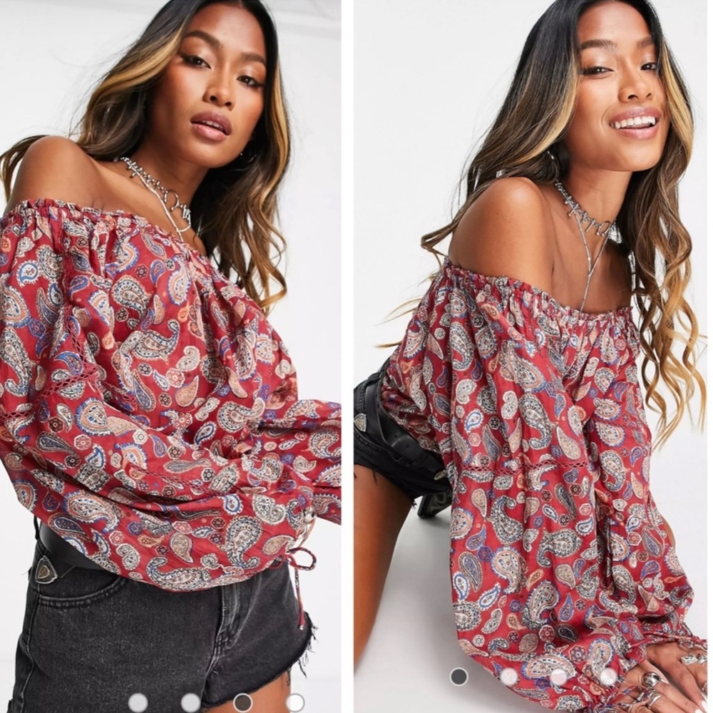Free People “Sundown”Paisley Bodysuit (F) NWT